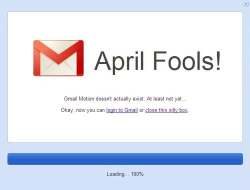 Gmail Motion, nuovo pesce d'aprile di Google