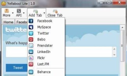 Yellaboo Lite: social network desktop