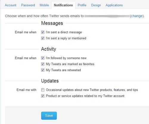 Twitter aggiorna le notifiche email