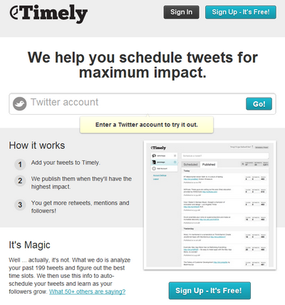 Timely, pubblicare tweet al momento giusto non è mai stato così semplice!