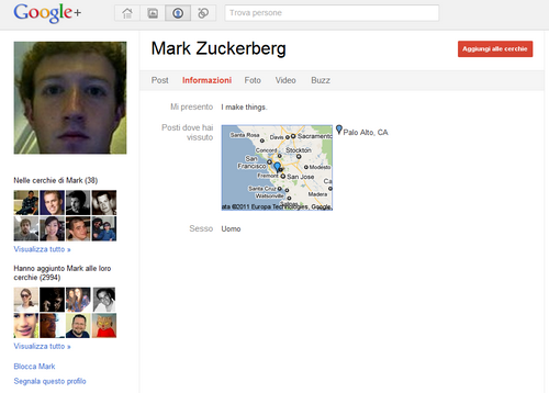 Mark Zuckerberg è davvero su Google+ ed è anche l'utente più seguito