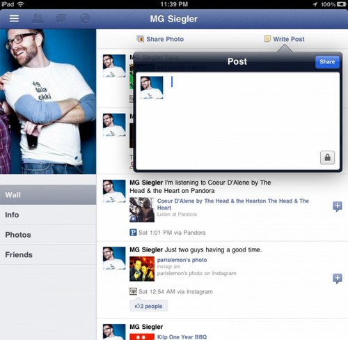 Nell'applicazione Facebook ufficiale per iPhone si nasconde quella per iPad