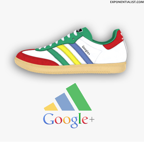Google Plus, scarpe Adidas personalizzate