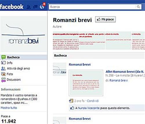 Romanzi Brevi su Facebook