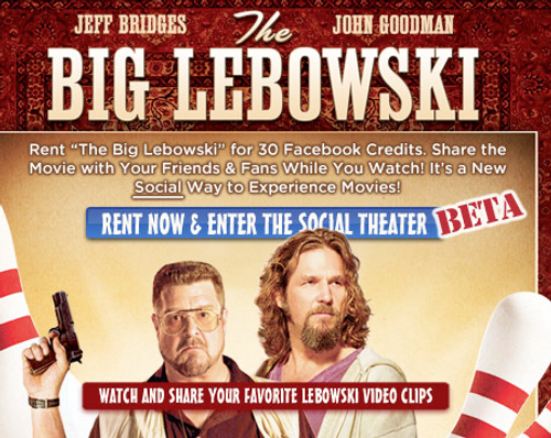 Il grande Lebowski a noleggio su Facebook