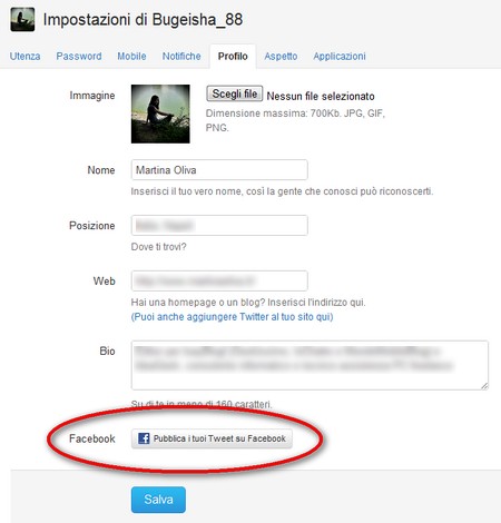 Twitter aggiunge il pulsante per pubblicare automaticamente i tweet su Facebook