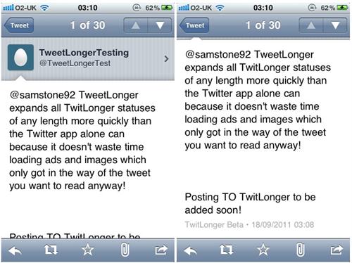 Tweet Longer: espandere tweet su iPhone