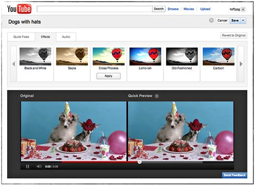 YouTube, nuovo editor per i video