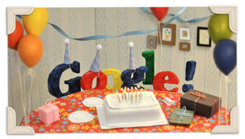 Google compie 13 anni e festeggia con un doodle