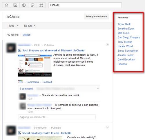 trending topics Google+