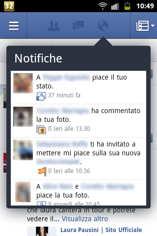 Facebook Notifiche app