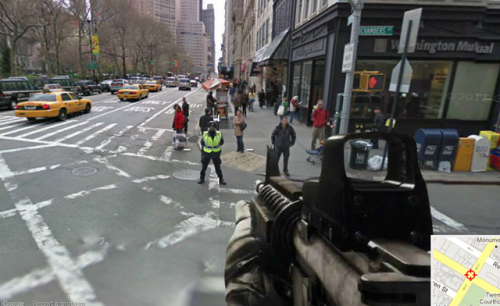 Google Shoot View, sparatutto basato su Google Street View