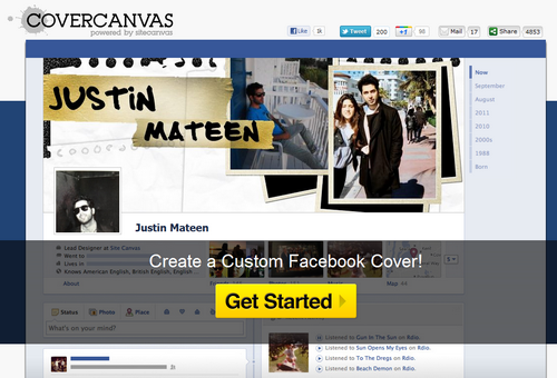 CoverCanvas, creare e scegliere bellissime copertine per la Timeline di Facebook 