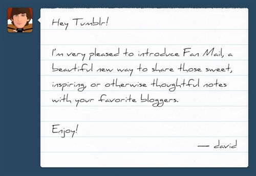 tumblr fan mail