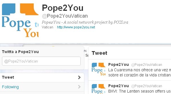 Twitter Papa Benedetto XVI