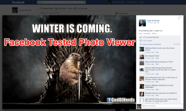 Facebook testa un nuovo layout per i commenti delle foto