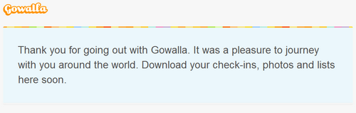Chiusura Gowalla