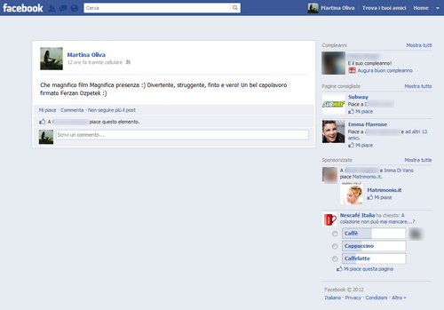 Facebook modifiche pagina post