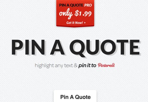 Pin A Quote converte il testo in un'immagine da postare su Pinterest