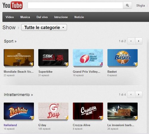 YouTube Show, cresce l'offerta italiana