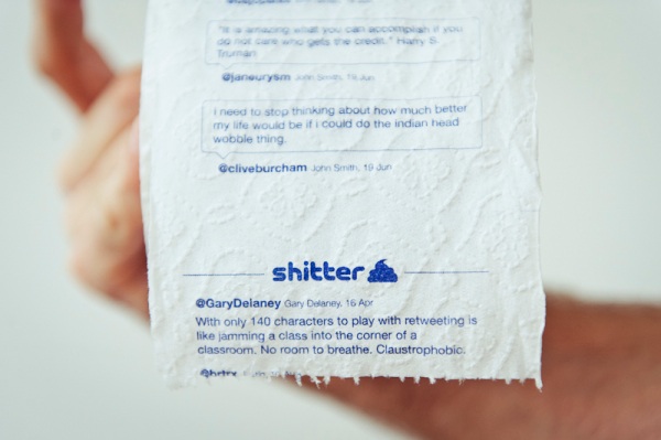 Shitter, i tuoi tweet diventano carta igienica