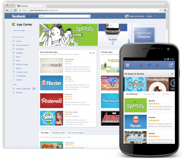 Facebook App Center, giochi e applicazioni a portata di mano