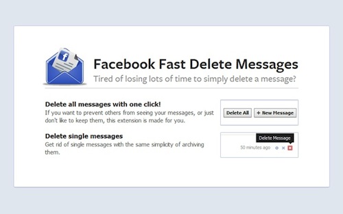 Facebook: cancellare rapidamente i messaggi con Facebook Fast Delete Messages