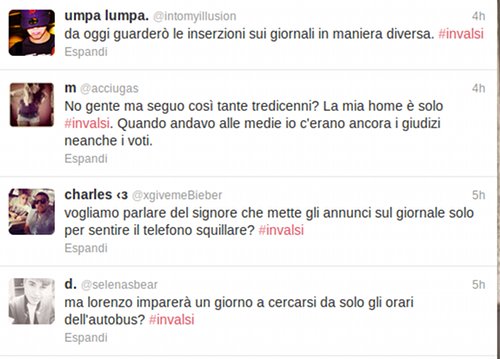 I test Invalsi spopolano su Twitter