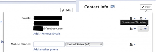 Facebook impone la sua email sulla timeline 