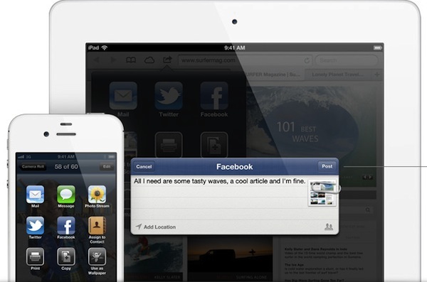 Facebook: l'integrazione con iOS 6 e Mountain Lion 
