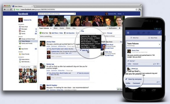 Facebook notifiche di lettura dei post