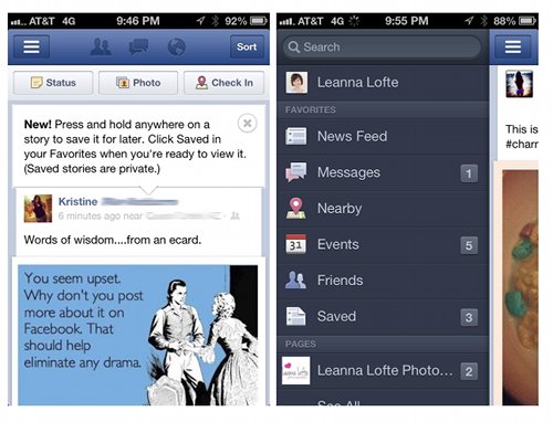 Facebook testa il pulsante "Save it later" per iPhone e iPad