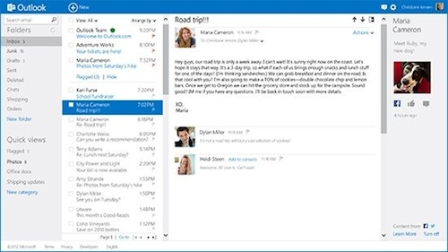 Outlook.com integrazione social network