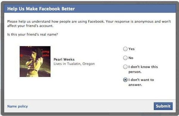 Facebook chiede di verificare l'identità degli amici