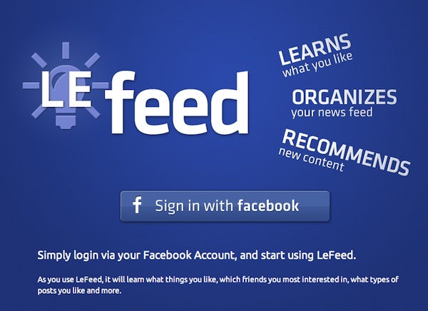 Lefeed, personalizzare il news feed di Facebook 