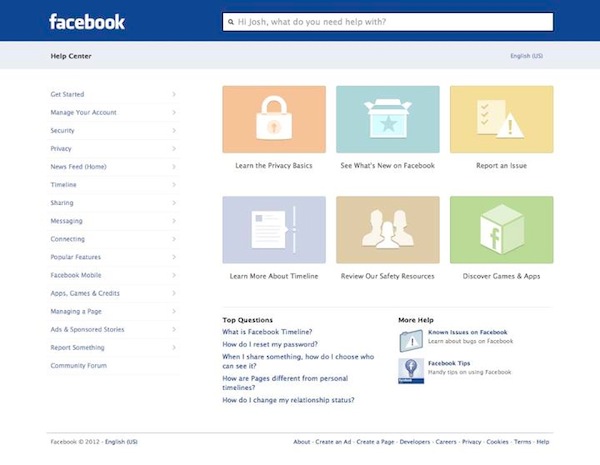 Facebook ridisegna il Centro assistenza e la dashboard