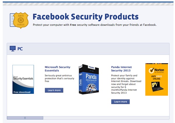 Facebook AntiVirus Marketplace