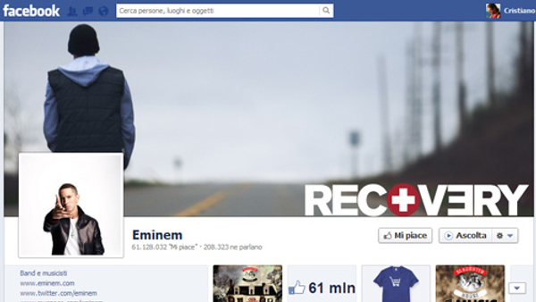 Eminem è il cantante più seguito su Facebook, Lady Gaga regna su Twitter