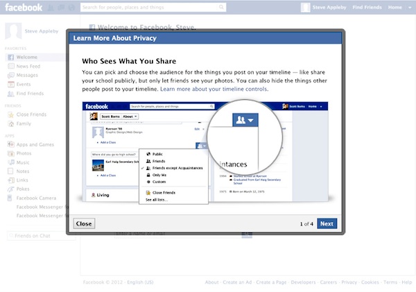 Facebook, per i nuovi iscritti è disponibile un tutorial per preservare la privacy