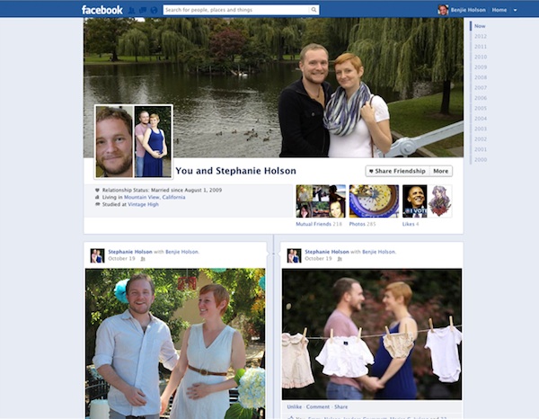 Facebook introduce la Timeline di coppia 