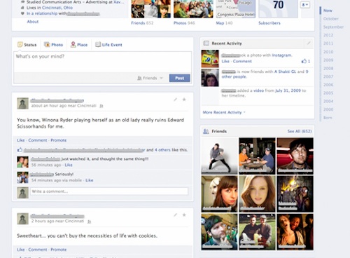 Modifiche layout Diario Facebook