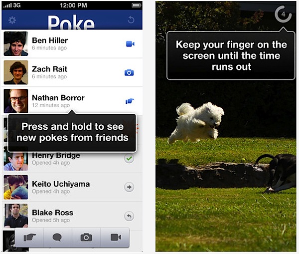 Facebook Poke, una nuova app Facebook per mandare poke agli amici