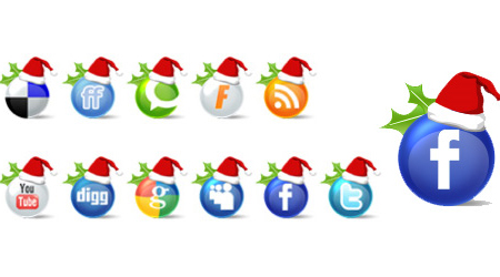 Tanti auguri da IoChatto con le icone Social Christmas!