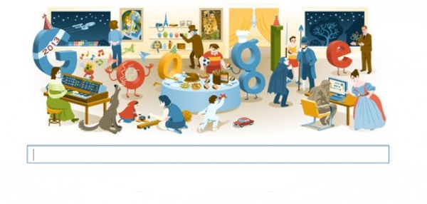 Google, doodle speciale per gli auguri di buon 2013