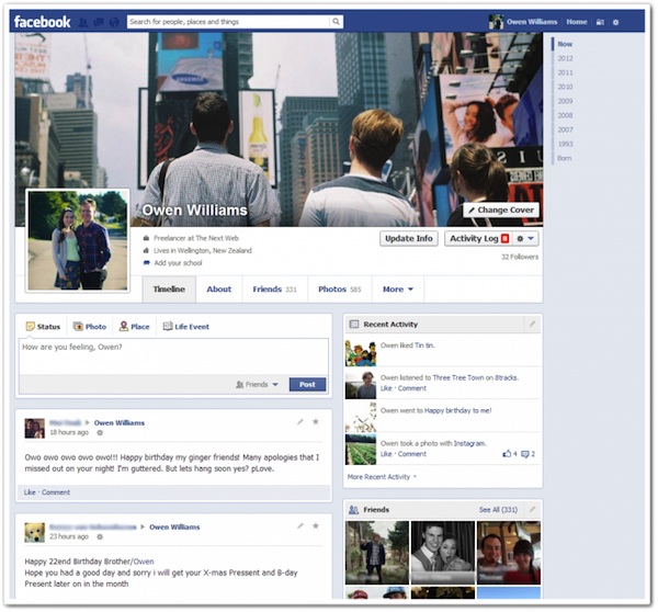 Facebook nuova Timeline