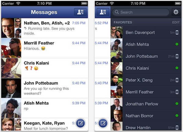Facebook Messenger per iOS si aggiorna, arrivano i messaggi vocali e il supporto VoIP