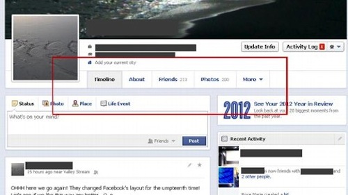 Facebook: anno nuovo, Timeline nuova