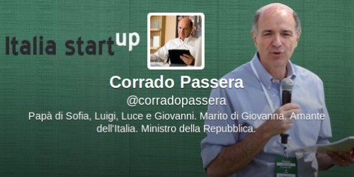 Corrado Passera su Twitter
