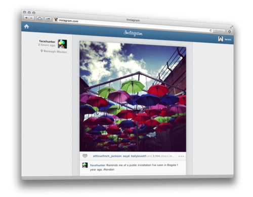 Instagram feed desktop