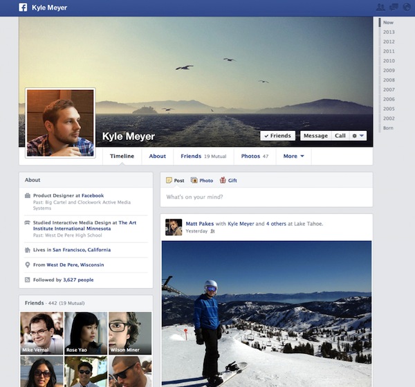 Facebook, inizia il rollout della nuova Timeline